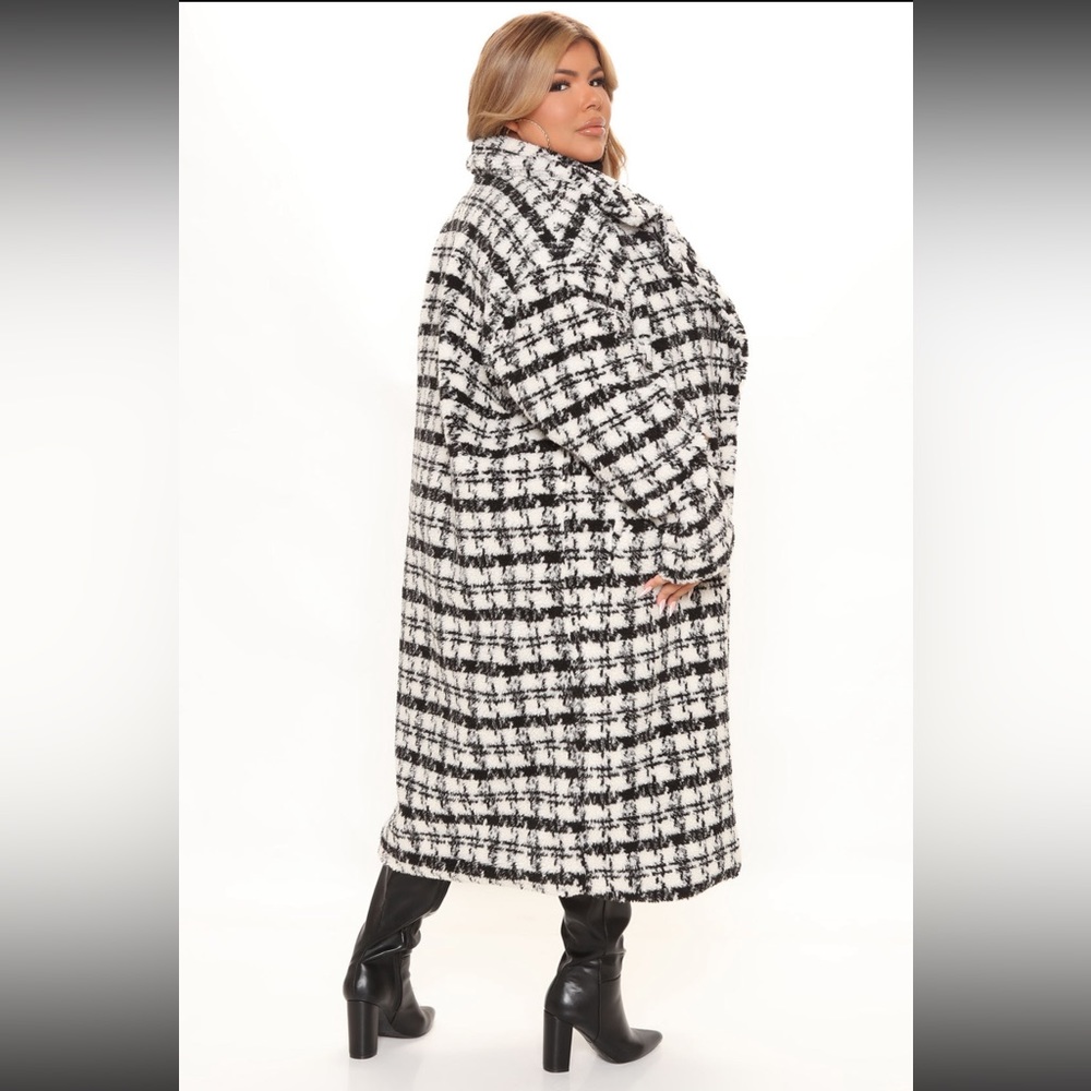 HOUNDSTOOTH PRINT TRENCH COAT